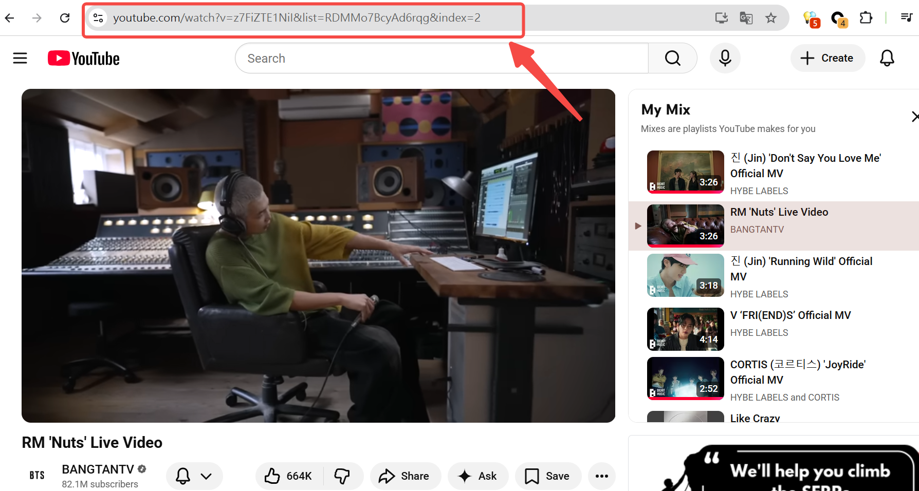 複製 YouTube Music 歌曲連結