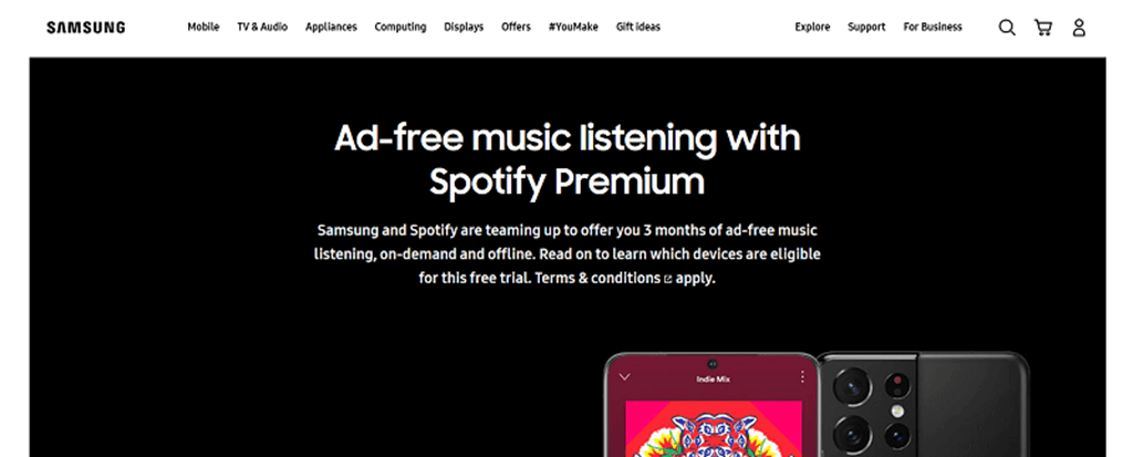 購買三星設備免費使用 Spotify 會員