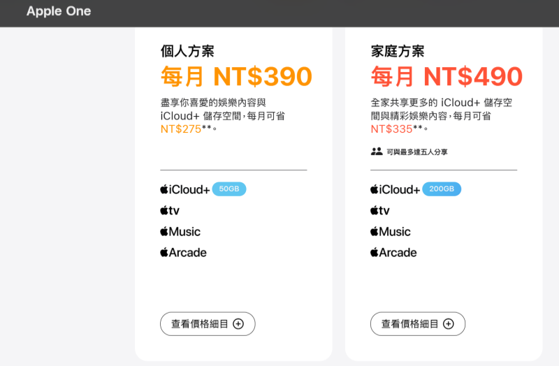 Apple One 方案