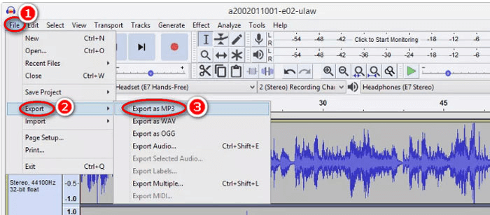 Audacity 編輯器轉檔 M4P 為 MP3