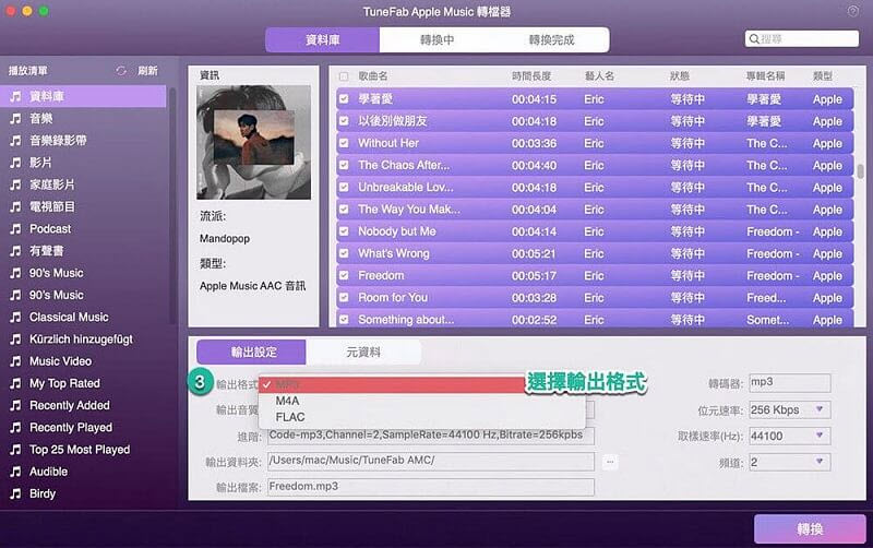 TuneFab 轉檔 iTunes M4A 音樂