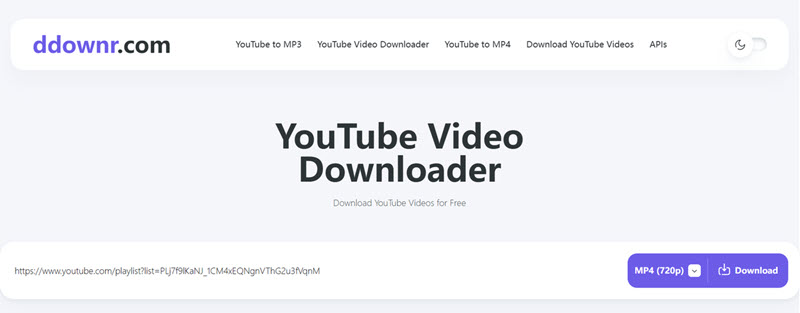 Ddownr 線上下載 YouTube 網站