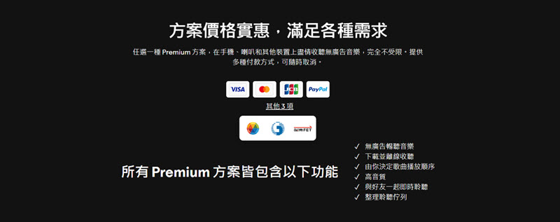 Spotify 平台和方案特點