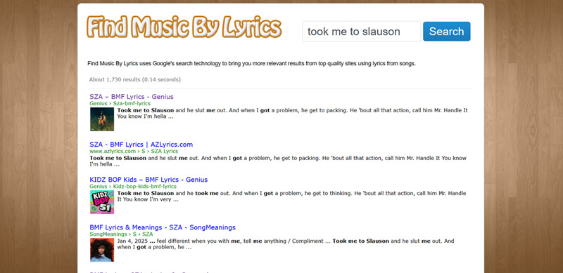 Find Music By Lyrics 歌詞識別找歌