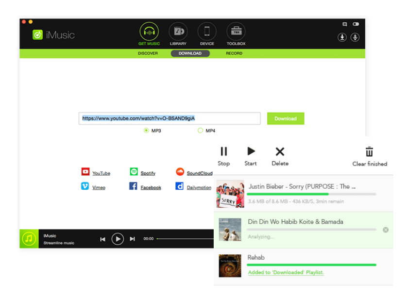 iMusic 下載 MP3 歌曲至電腦