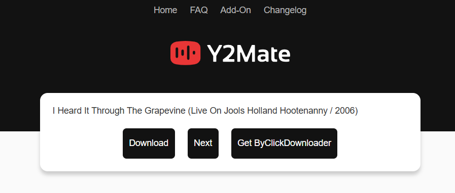 Y2Mate 免安裝 YouTube 下載音樂網站