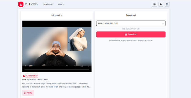 YTDown 免安裝下載 YouTube 影片網站